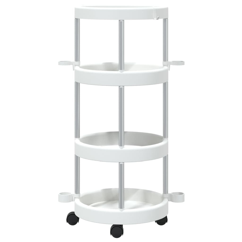 Cleaning Trolley Silver and white