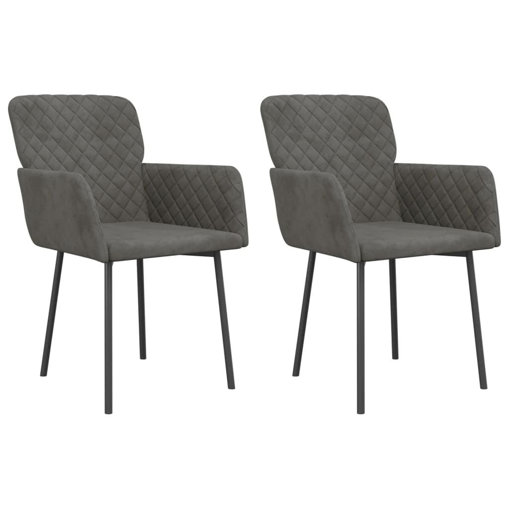 Dining Chair Set of 2 Dark grey