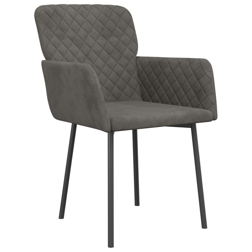 Dining Chair Set of 2 Dark grey