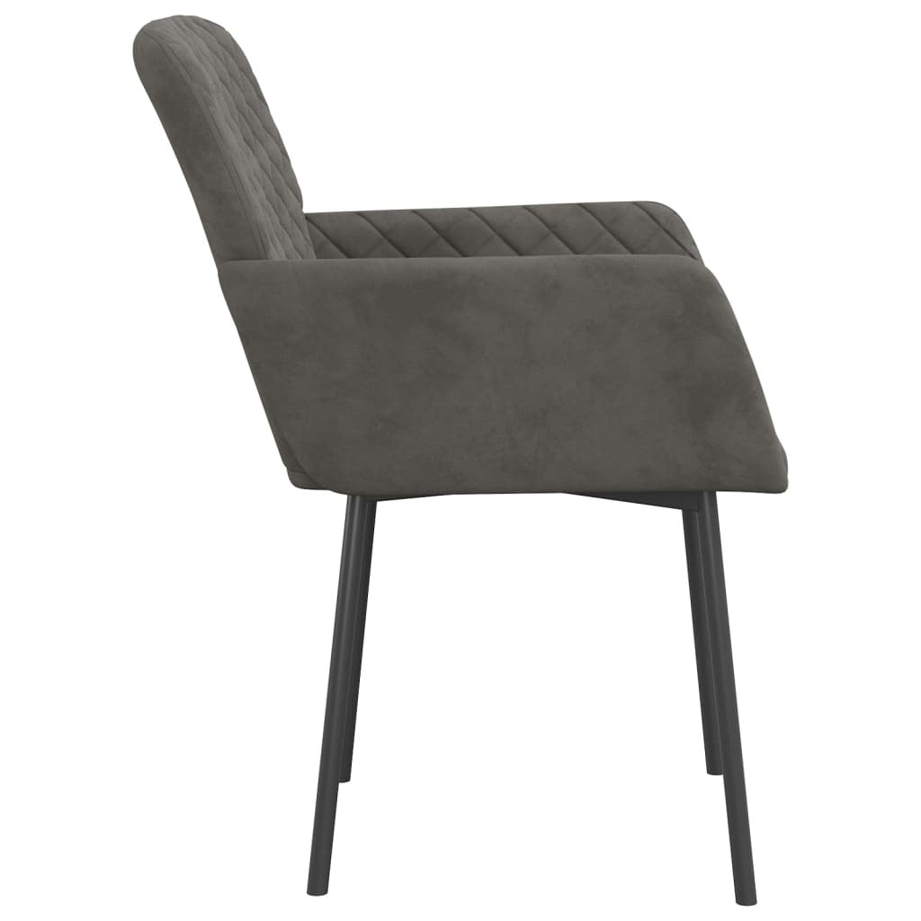 Dining Chair Set of 2 Dark grey