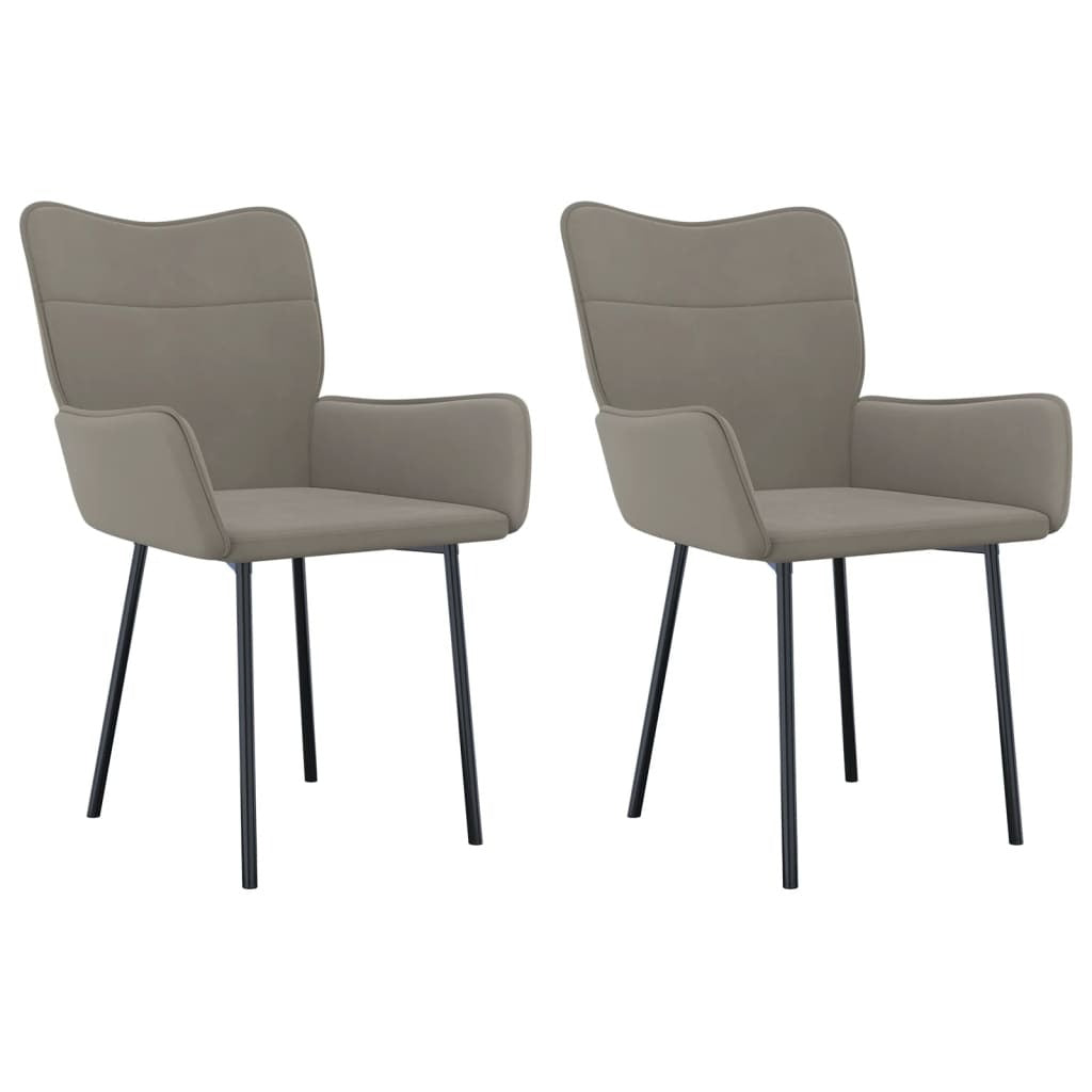 Dining Chair Set of 2 Light grey