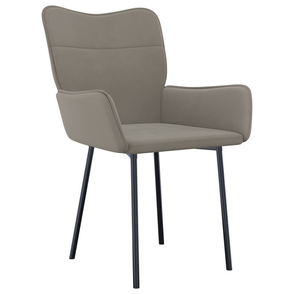Dining Chair Set of 2 Light grey