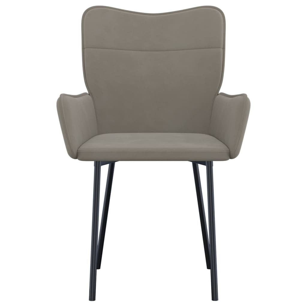 Dining Chair Set of 2 Light grey