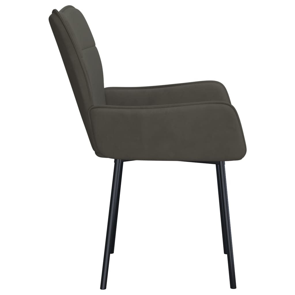 Dining Chair Set of 2 Dark Grey