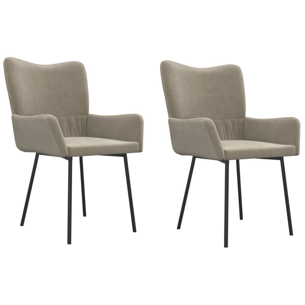 Dining Chair Set of 2 Light grey