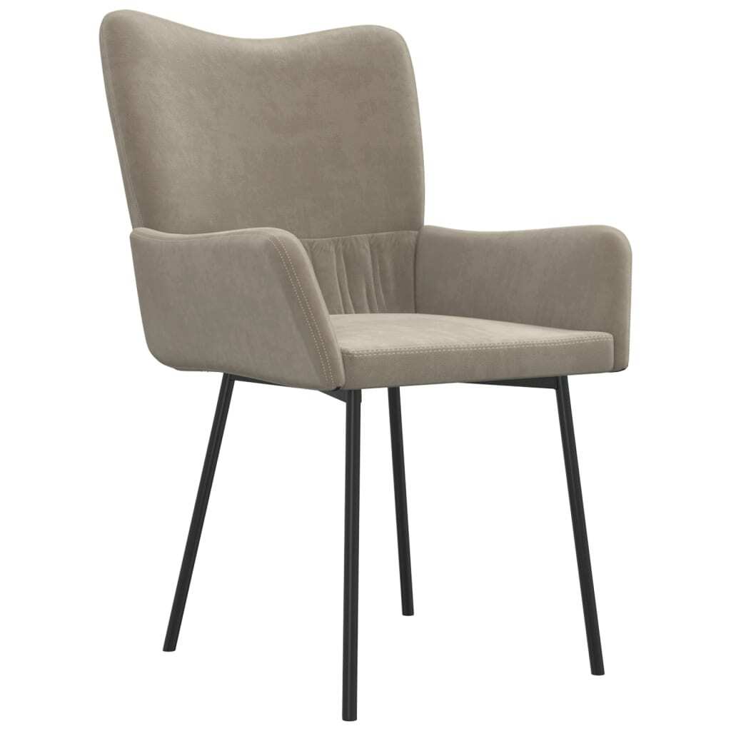 Dining Chair Set of 2 Light grey
