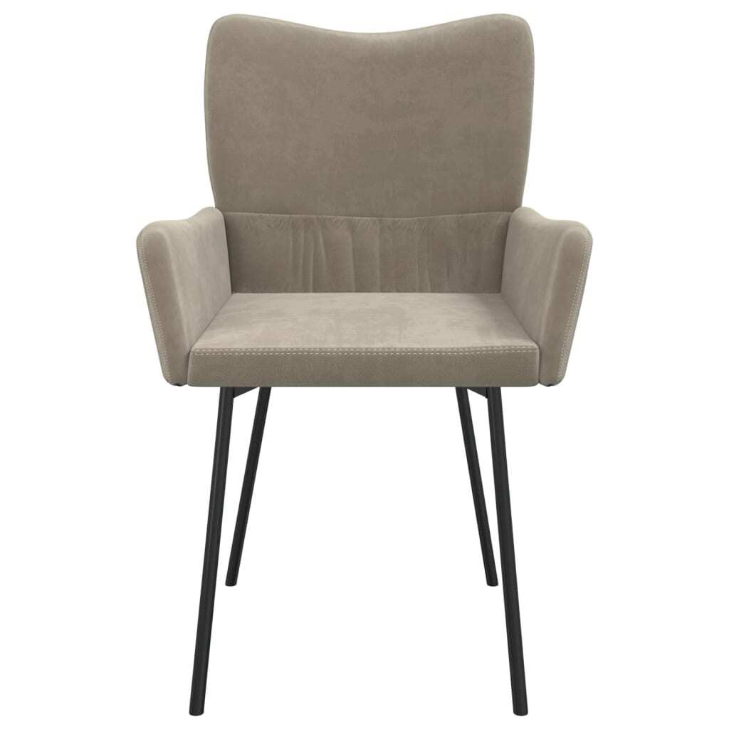 Dining Chair Set of 2 Light grey