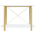 Console Table White Engineered wood, Solid pine wood