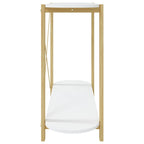 Console Table White Engineered wood, Solid pine wood