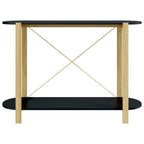 Console Table Black Engineered wood, Solid pine wood, Metal Medium