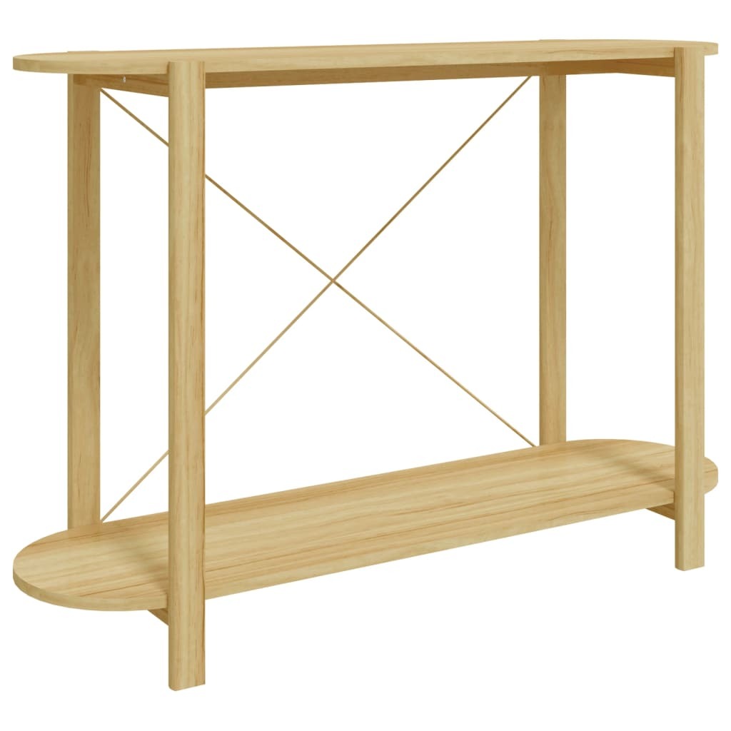 Console Table White Engineered wood, Solid Pine wood, Metal