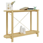 Console Table White Engineered wood, Solid Pine wood, Metal