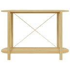 Console Table White Engineered wood, Solid Pine wood, Metal
