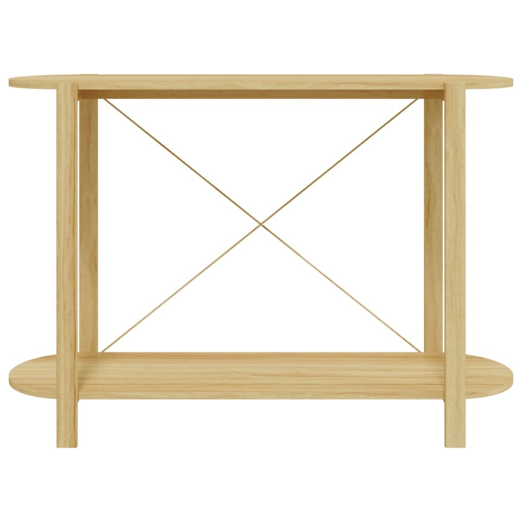 Console Table White Engineered wood, Solid Pine wood, Metal