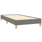 Bed Frame Dark Grey Polyester, Plywood, Engineered Wood Twin XL
