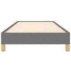 Bed Frame Dark Grey Polyester, Plywood, Engineered Wood Twin XL