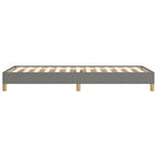Bed Frame Dark Grey Polyester, Plywood, Engineered Wood Twin XL