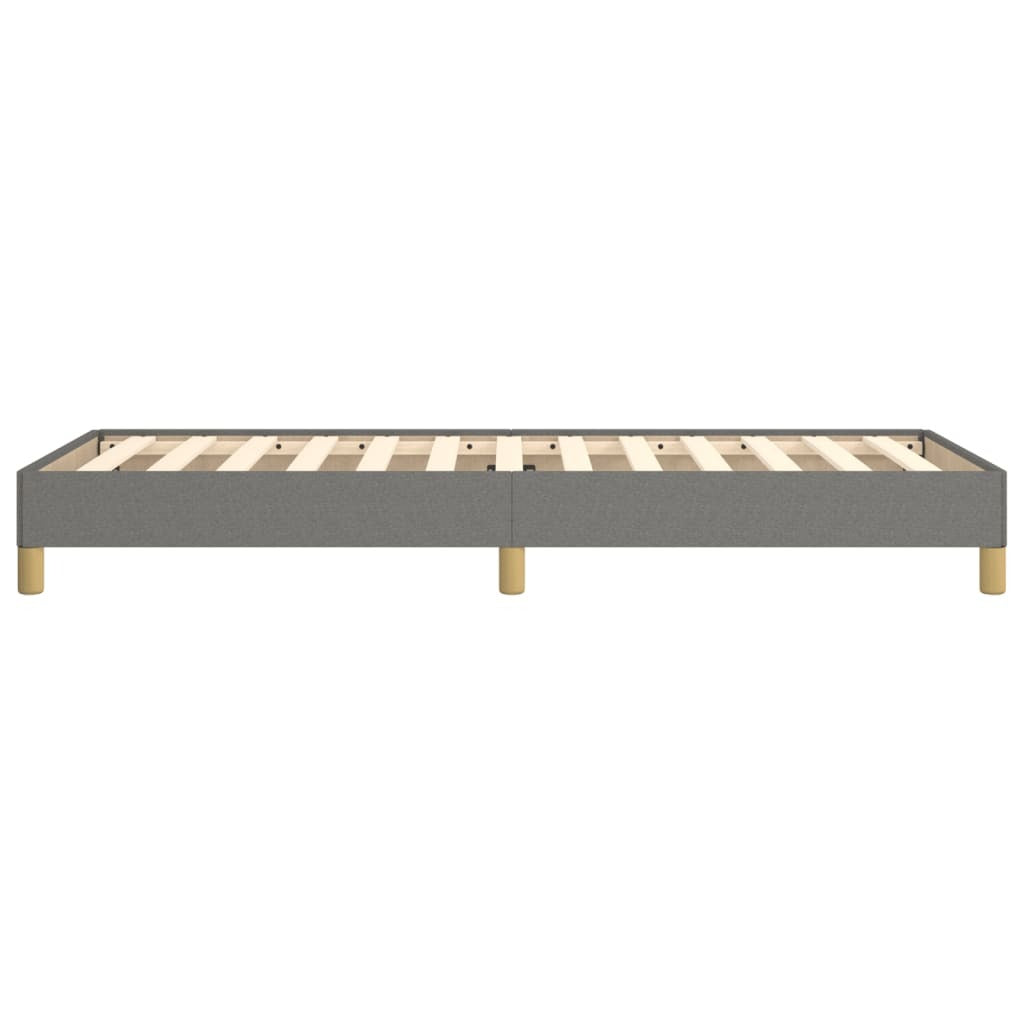 Bed Frame Dark Grey Polyester, Plywood, Engineered Wood Twin XL