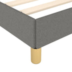 Bed Frame Dark Grey Polyester, Plywood, Engineered Wood Twin XL