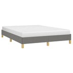 Bed Frame Dark Gray Polyester fabric, Plywood, Engineered wood Full