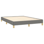 Bed Frame Dark Gray Polyester fabric, Plywood, Engineered wood Full