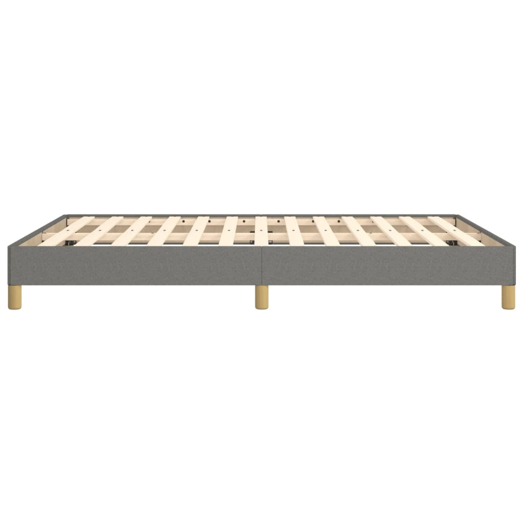 Bed Frame Dark Gray Polyester fabric, Plywood, Engineered wood Full