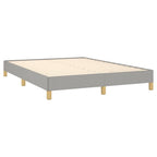 Bed Frame Light Gray Polyester Fabric, Plywood, Engineered Wood