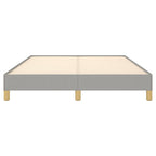 Bed Frame Light Gray Polyester Fabric, Plywood, Engineered Wood