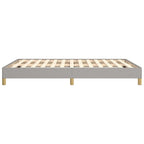 Bed Frame Light Gray Polyester Fabric, Plywood, Engineered Wood
