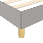 Bed Frame Light Gray Polyester Fabric, Plywood, Engineered Wood