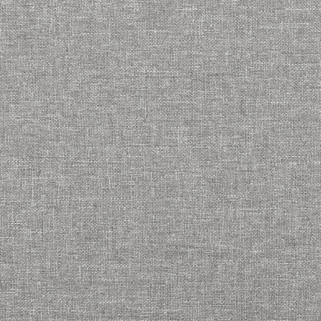 Bed Frame Light Gray Polyester Fabric, Plywood, Engineered Wood