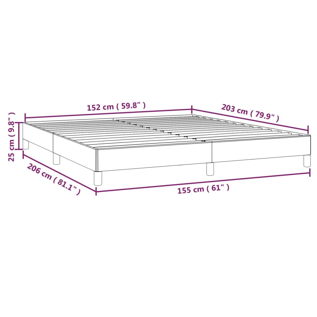 Bed Frame Light Gray Polyester Fabric, Plywood, Engineered Wood