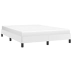 Bed Frame White Faux leather, Plywood, Engineered wood Full