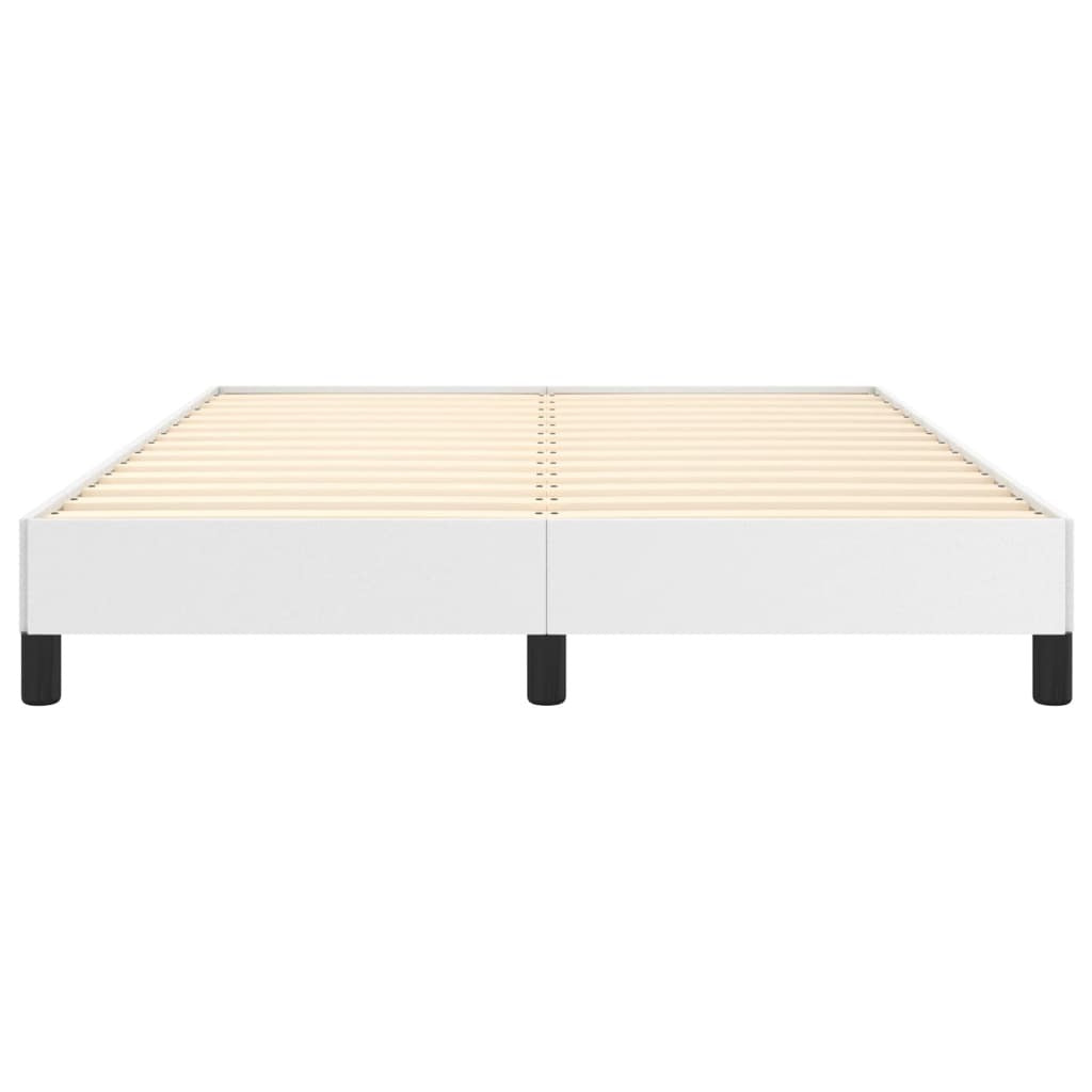 Bed Frame White Faux leather, Plywood, Engineered wood Full