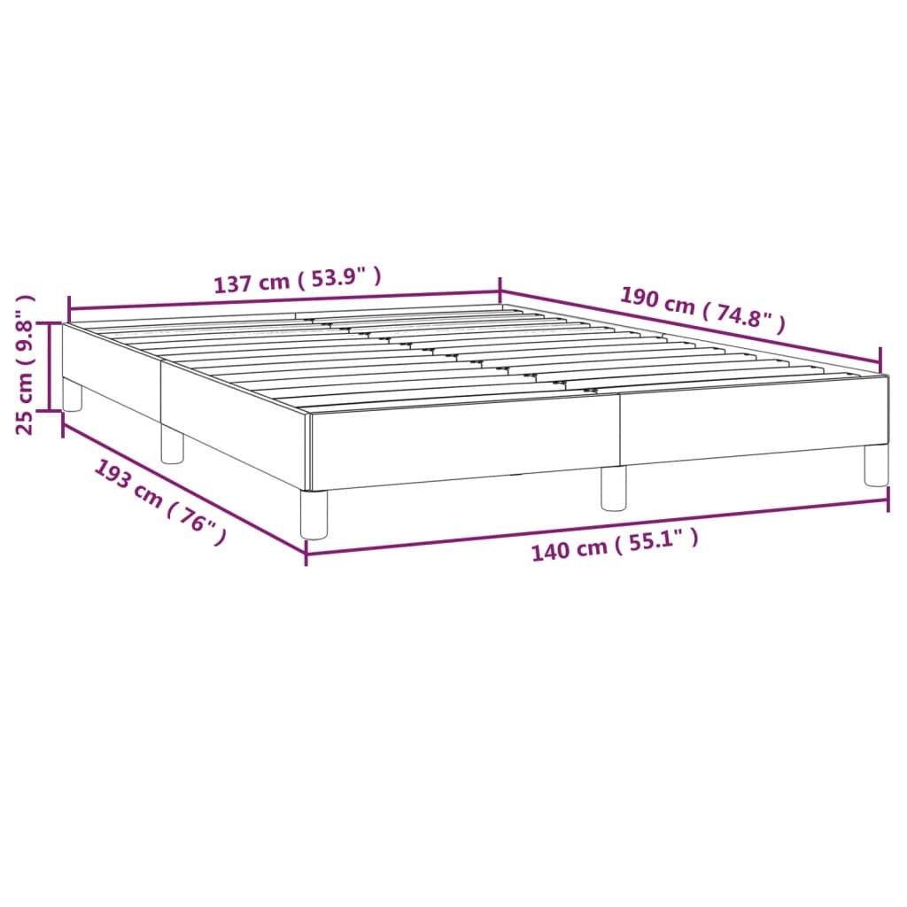 Bed Frame White Faux leather, Plywood, Engineered wood Full