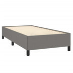 Bed Frame Dark gray Polyester, Plywood, Engineered Wood Twin