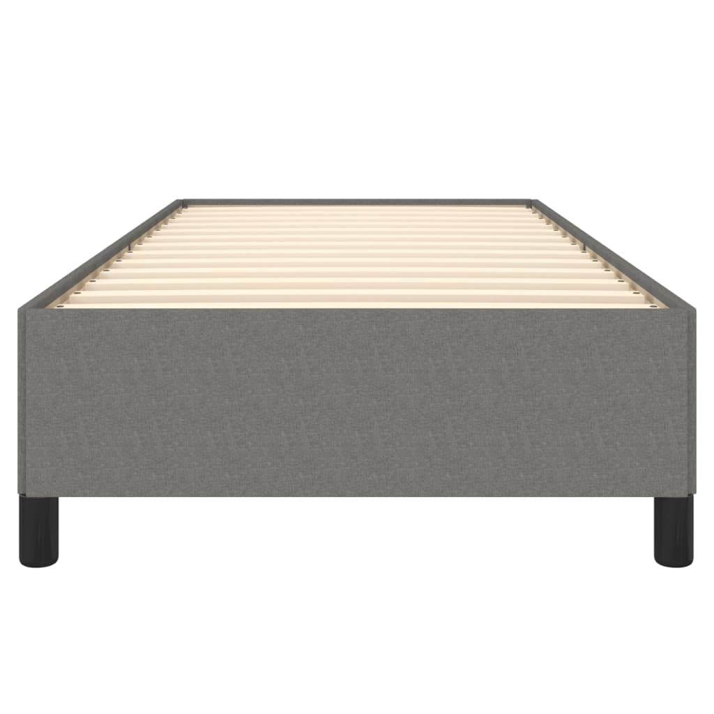 Bed Frame Dark gray Polyester, Plywood, Engineered Wood Twin