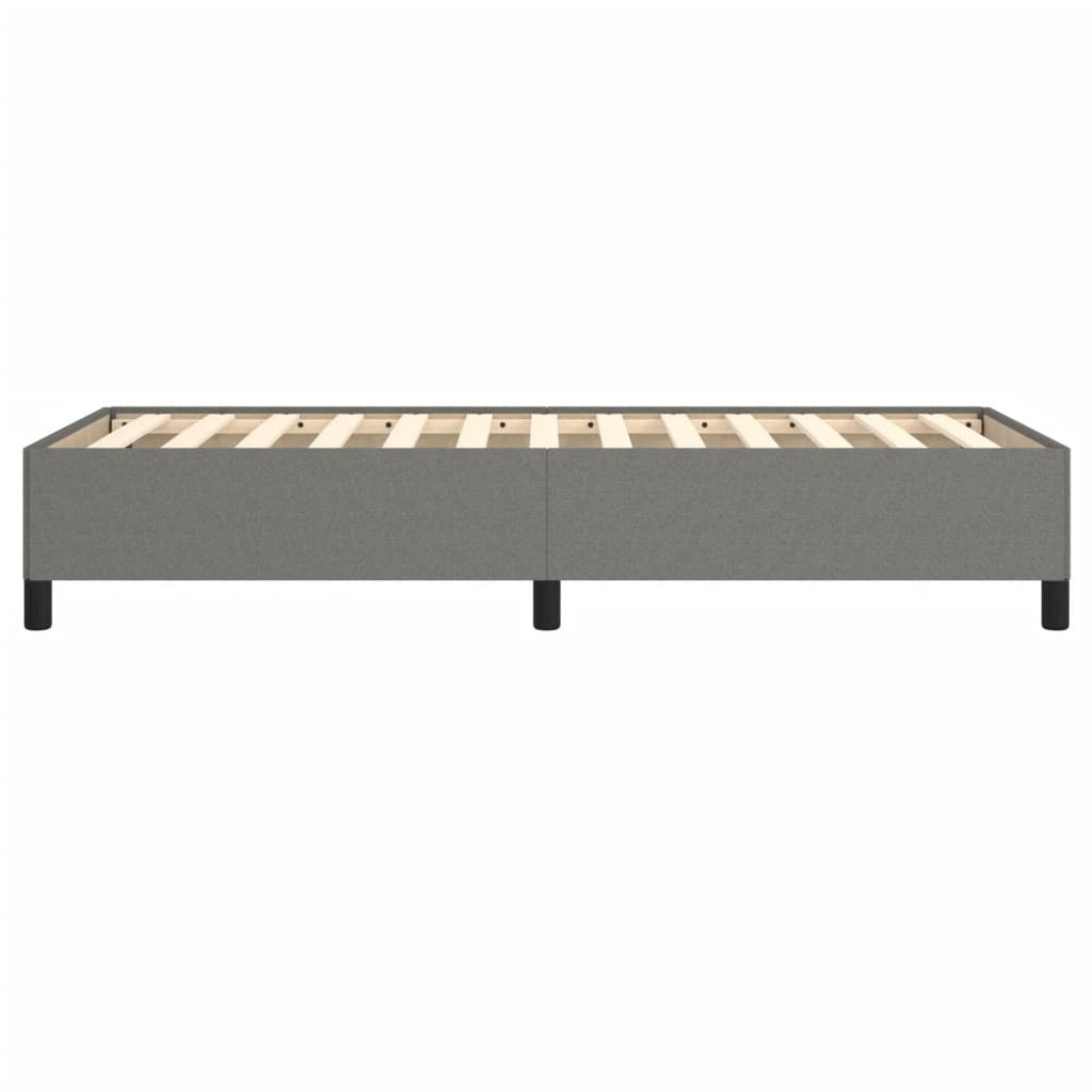Bed Frame Dark gray Polyester, Plywood, Engineered Wood Twin