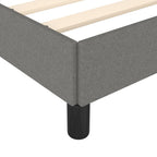Bed Frame Dark gray Polyester, Plywood, Engineered Wood Twin
