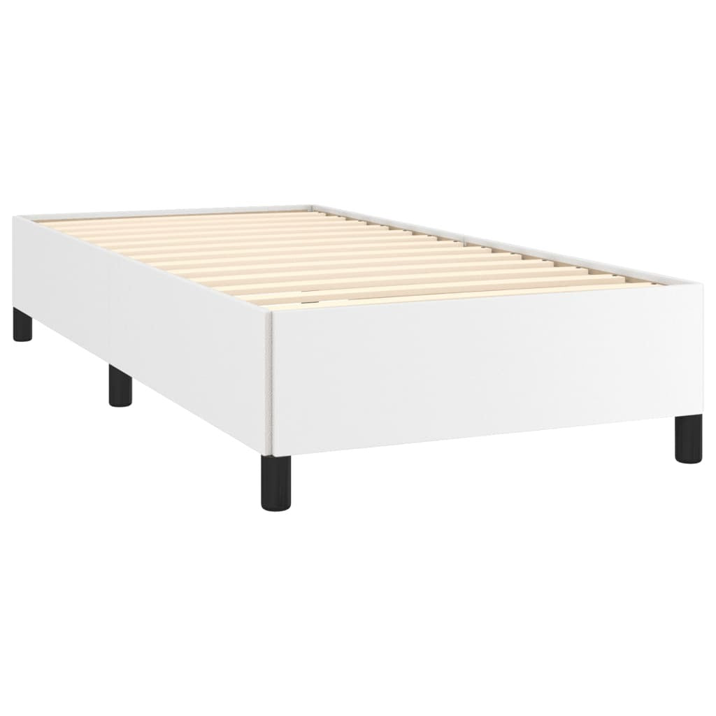 Bed Frame White Faux leather, plywood, engineered wood Twin XL
