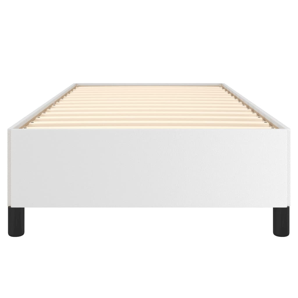 Bed Frame White Faux leather, plywood, engineered wood Twin XL