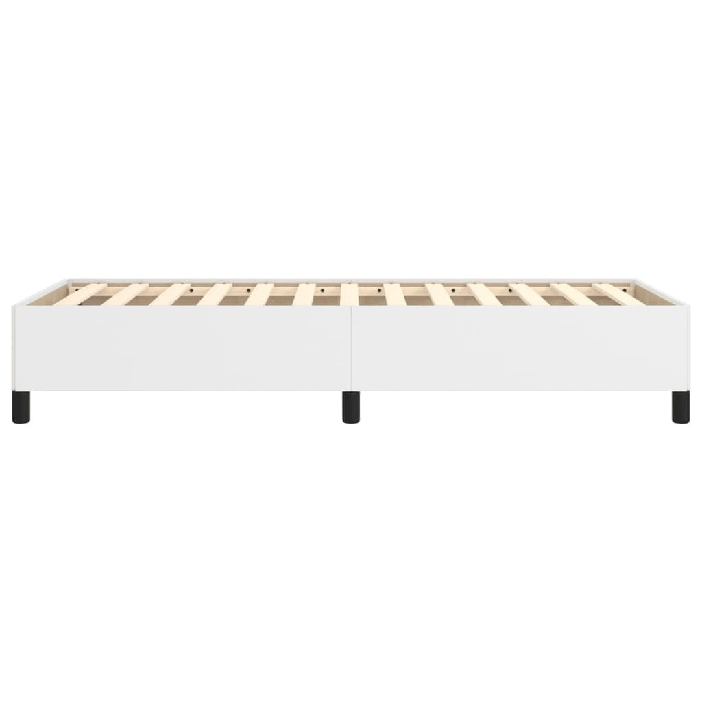 Bed Frame White Faux leather, plywood, engineered wood Twin XL