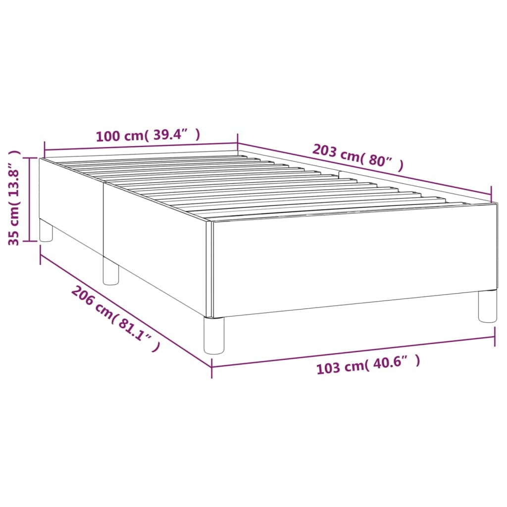 Bed Frame White Faux leather, plywood, engineered wood Twin XL