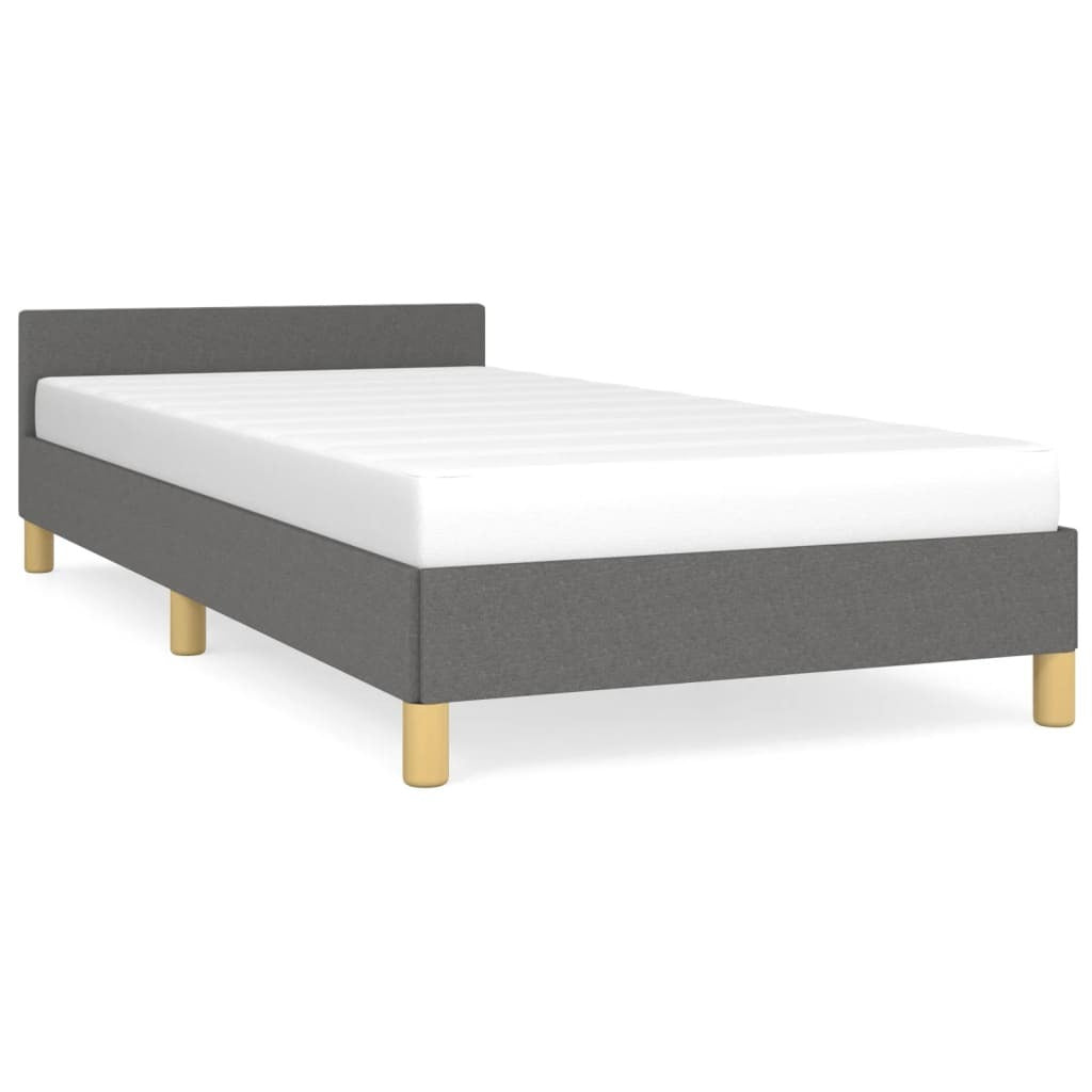 Bed Frame With Headboard Dark Gray