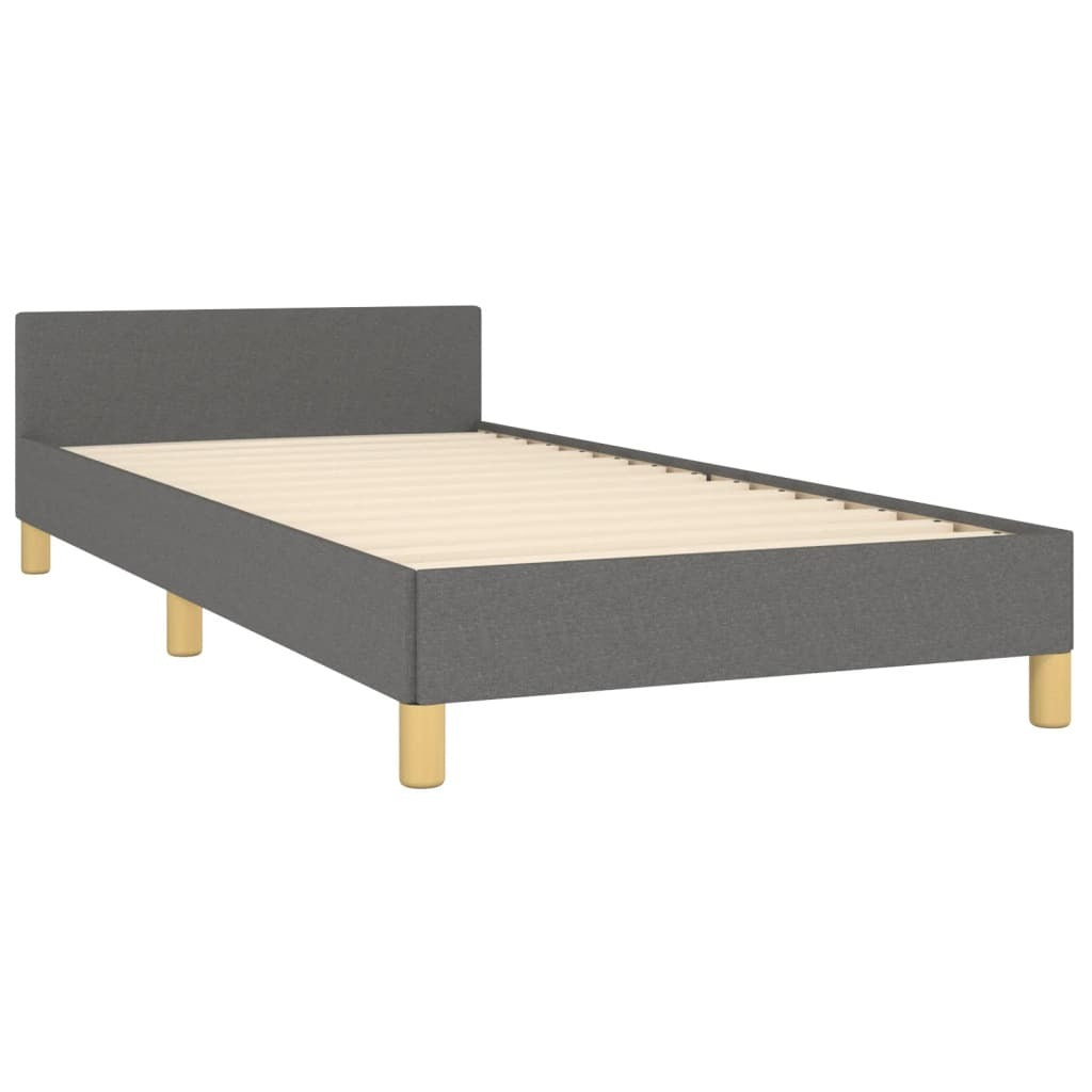 Bed Frame With Headboard Dark Gray