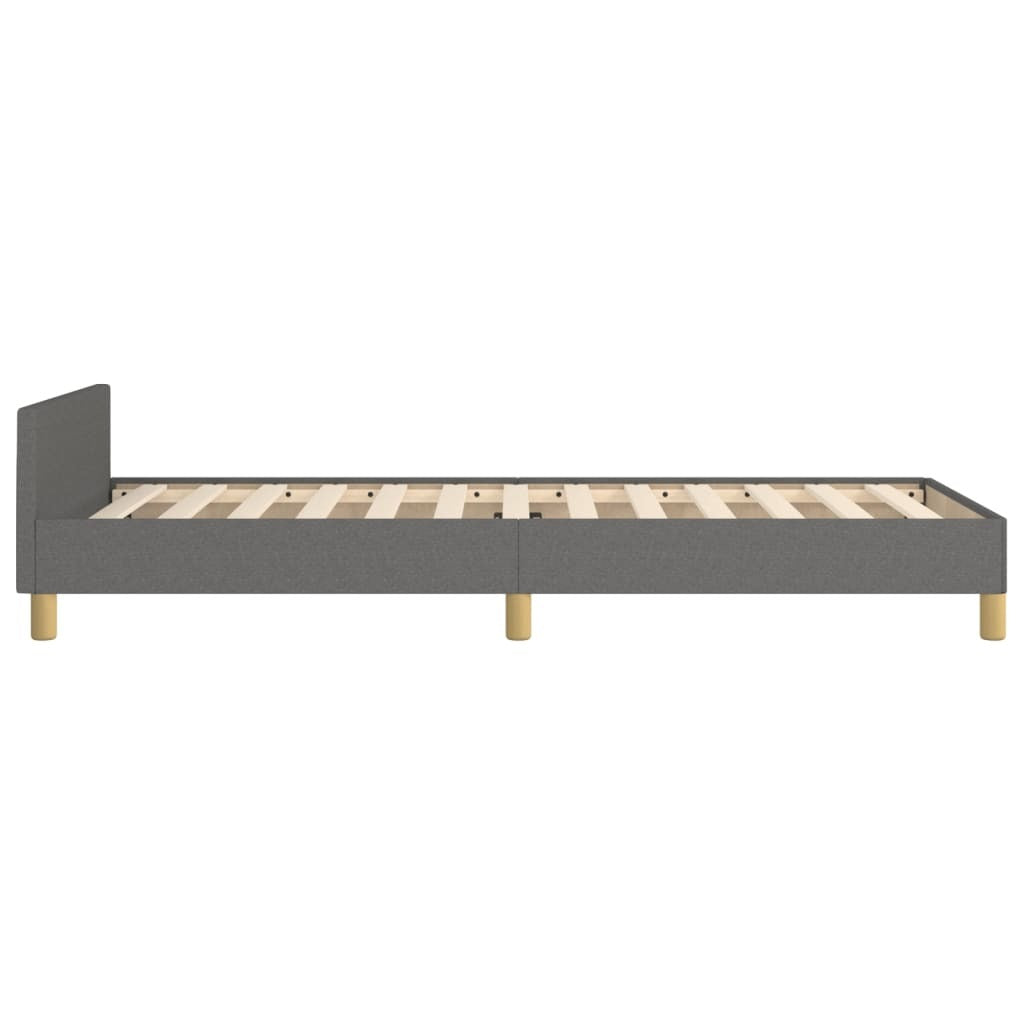 Bed Frame With Headboard Dark Gray