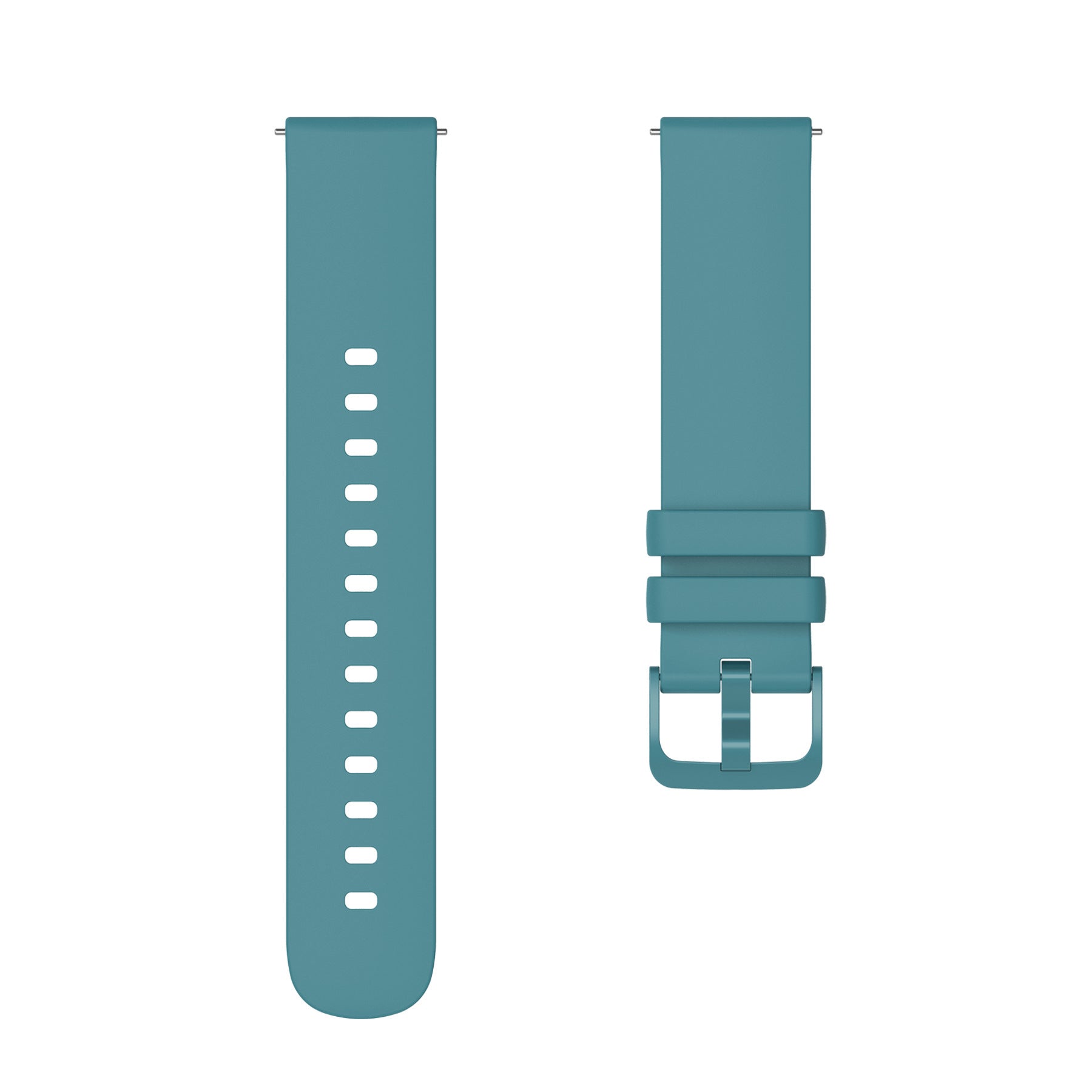 Universal Flat Silicone Watch Strap – Matching Color Buckle