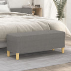 Bench Dark Grey Polyester Large Durable Rectangular