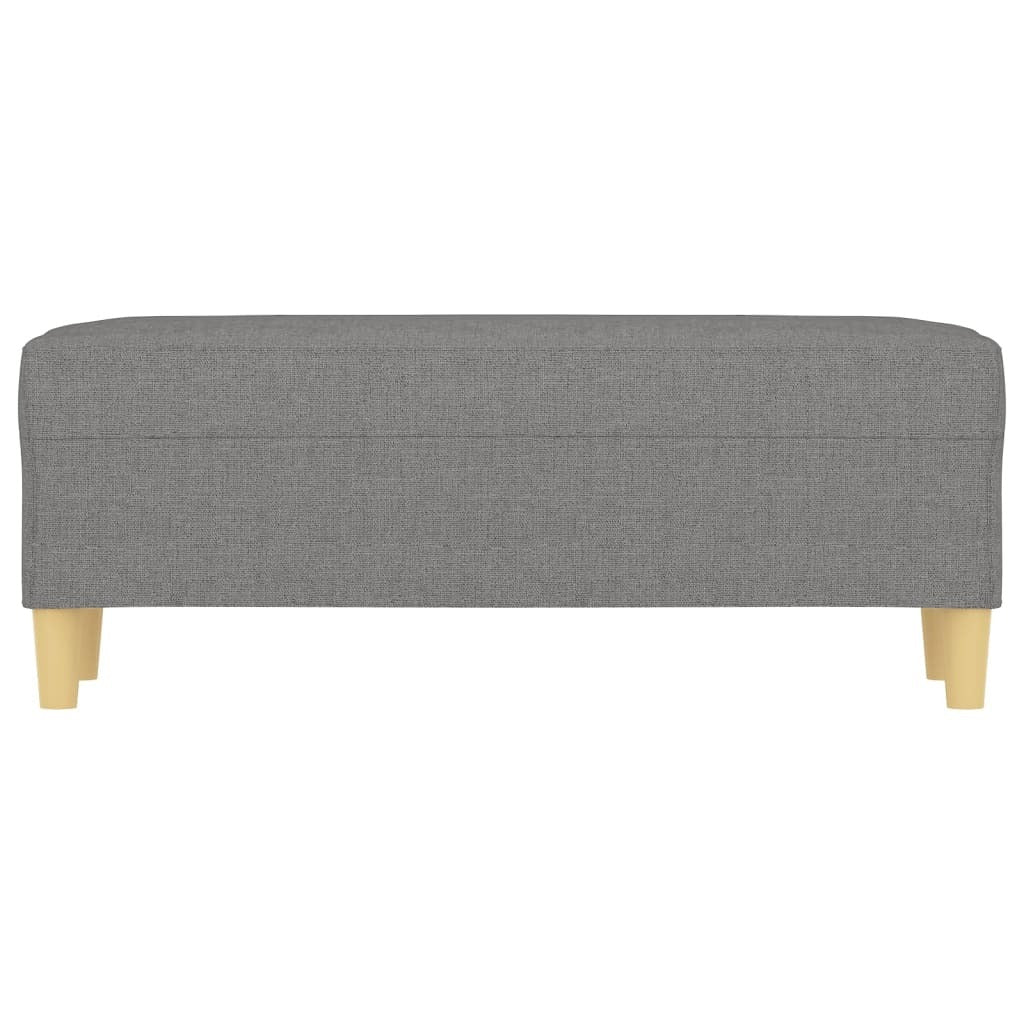 Bench Dark Grey Polyester Large Durable Rectangular