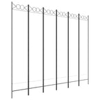 6-Panel Room Divider White 94.5"x78.7" Fabric